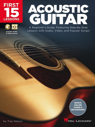 First 15 Lessons - Acoustic Guitar - Guitar Online Media - Hal Leonard