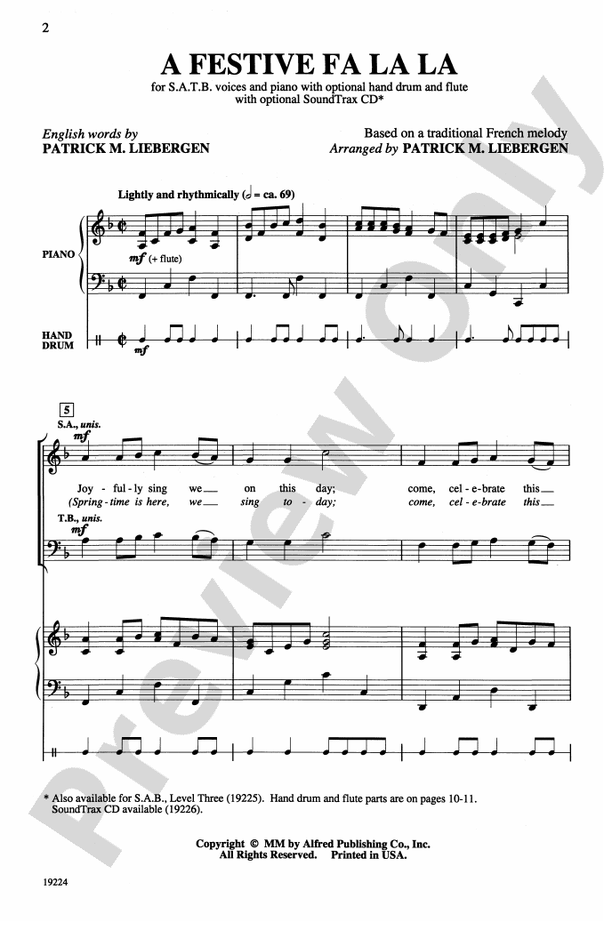 A Festive Fa La La - SATB Choral Octavo (Digital Download)