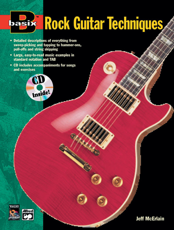 BASIX ROCK GUITAR TECHNIQUES (BOOK AND CD) - MCERLAIN Alfred 14928