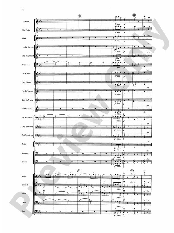 Beethoven's Symphony No. 5, 1st Movement – Full Orchestra Conductor Score & Parts (Digital Download)