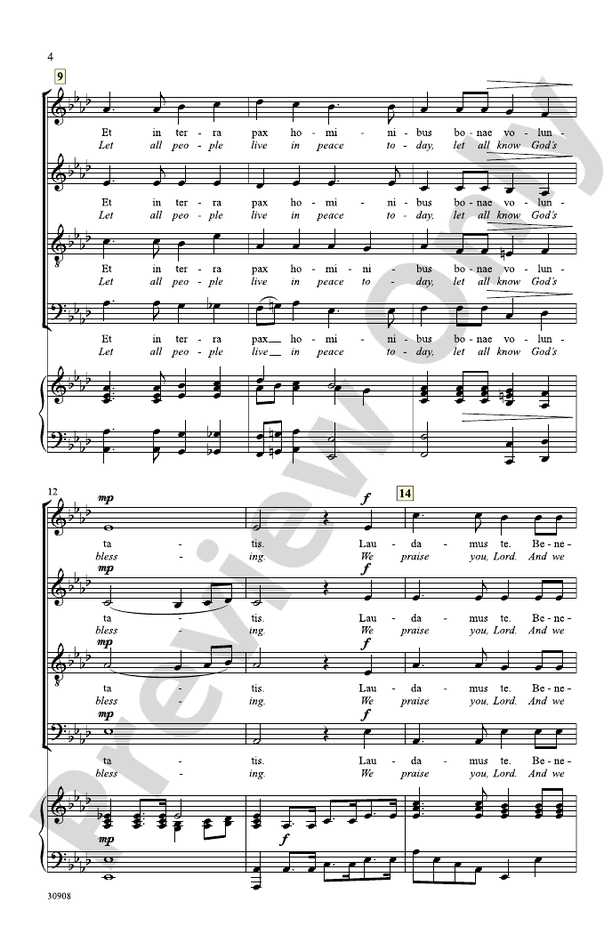 Gloria (from Mass in B-flat) – SATB Choral Octavo (Digital Download)