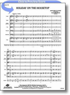 Holiday on the Housetop - Benjamin R. Hanby - William Owens FJH Music Company Score/Parts