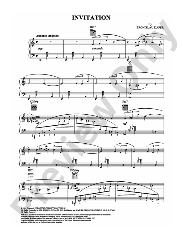 Invitation - DSM-PS-0004338 - Piano (Digital Download)