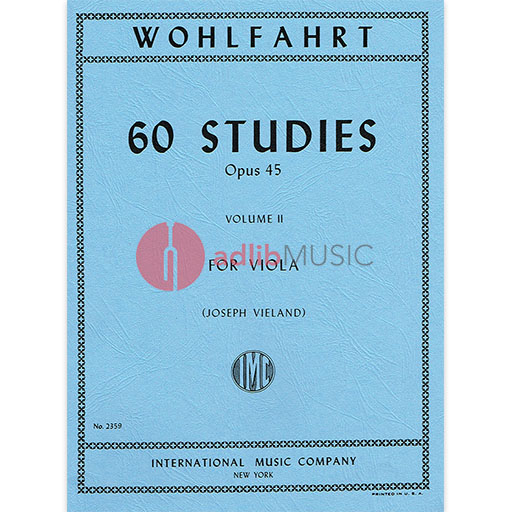 Wohlfahrt 60 Studies Op 45 Volume 2 - Viola