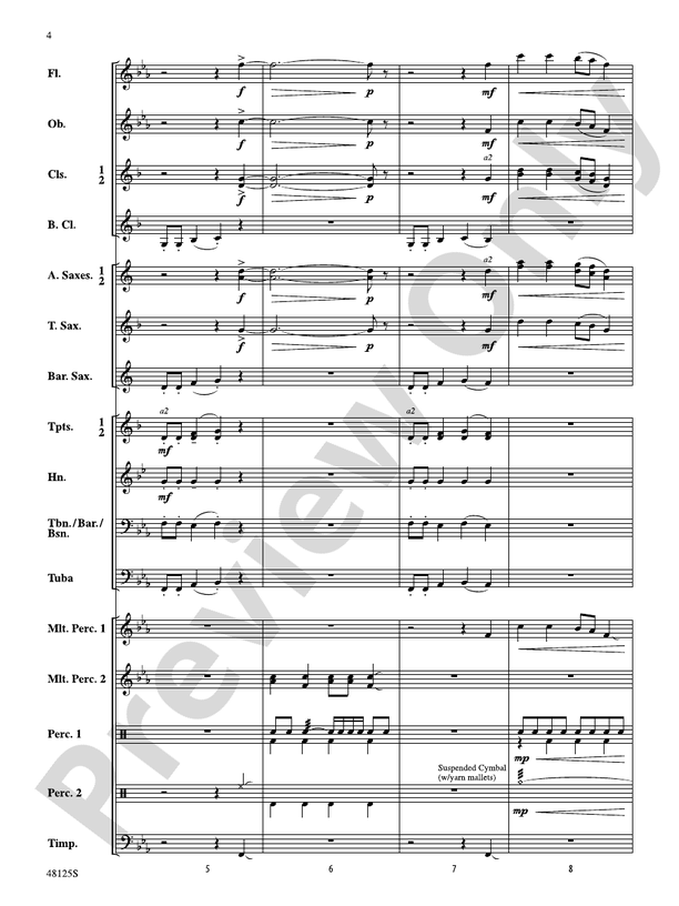 Walk Like a Spartan - Concert Band Conductor Score & Parts (Digital Download)