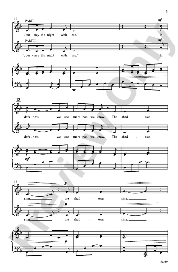 Journey the Night - 2 Part Treble Choral Octavo (Digital Download)