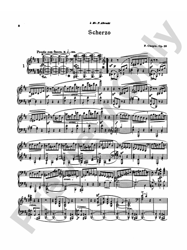 Chopin - Scherzi and Fantasy in F Minor (Ed. Franz Liszt) - Piano Solo (Digital Download)