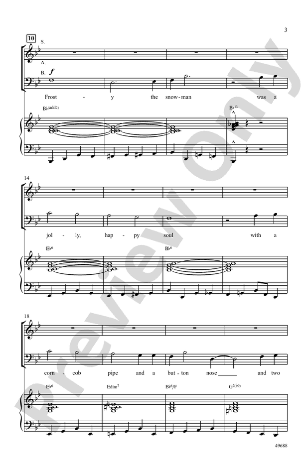 Frosty the Snowman - SAB Choral Octavo (Digital Download)
