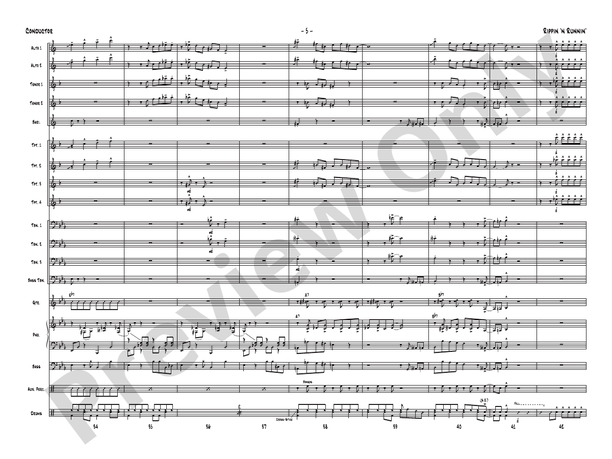 Rippin' 'n Runnin' - Jazz Ensemble Conductor Score & Parts(Digital Download)