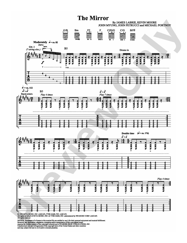 The Mirror - Guitar TAB (Digital Download)