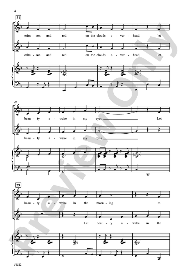 Let Beauty Awake - 2 Part Treble Choral Octavo (Digital Download)