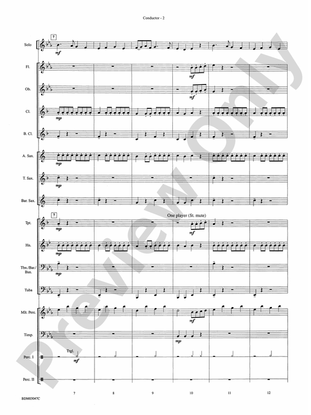 Christmas Concerto #3 (for Soloist and Band) - Concert Band Conductor Score & Parts (Digital Download)