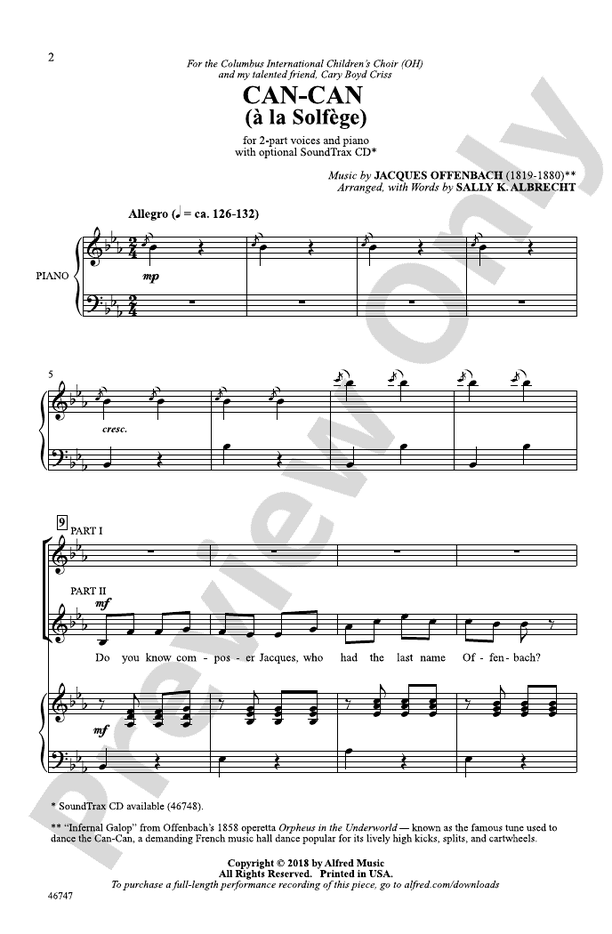 Can-Can – 2-Part Choral Octavo (Digital Download)