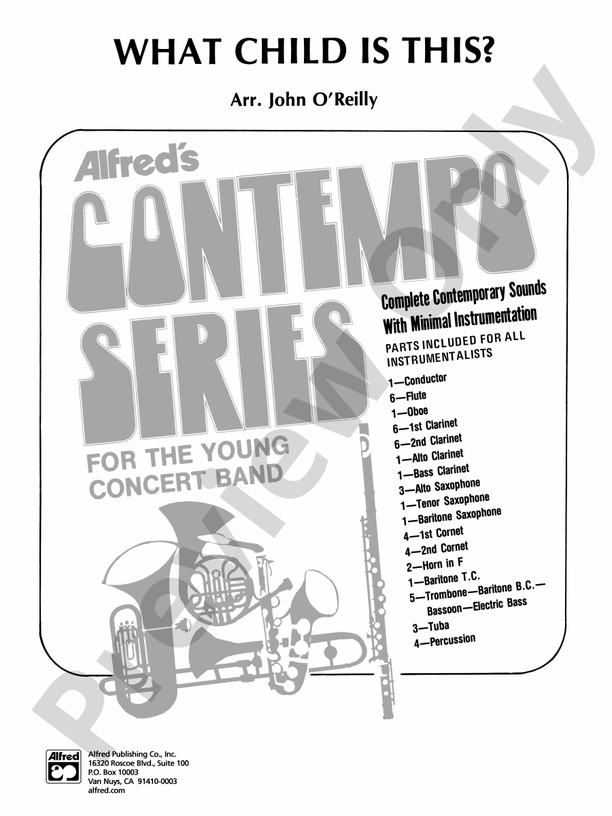 What Child Is This? (Grade 1.5) - Concert Band Conductor Score & Parts (Digital Download)