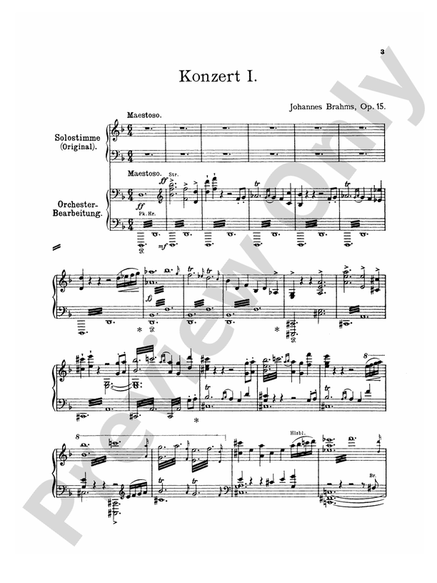 Brahms - Piano Works, Volume III (2 Concertos, Paganini Variations & Waltzes) - Piano Solo (Digital Download)