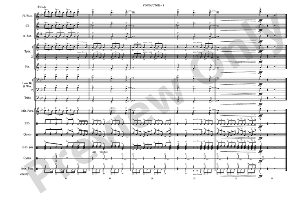 No Tears Left to Cry – Marching Band Conductor Score & Parts (Digital Download)