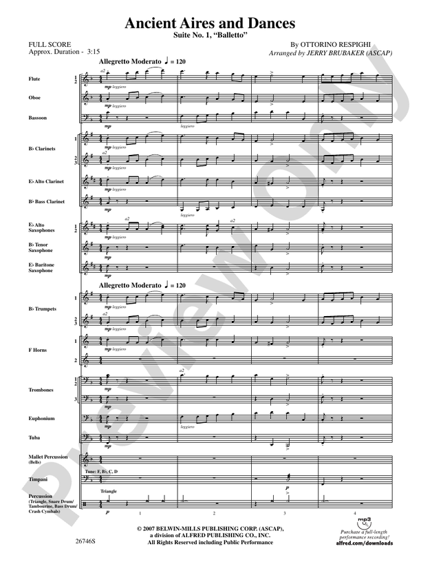 Ancient Aires and Dances (Grade 3) - Concert Band Conductor Score & Parts (Digital Download)