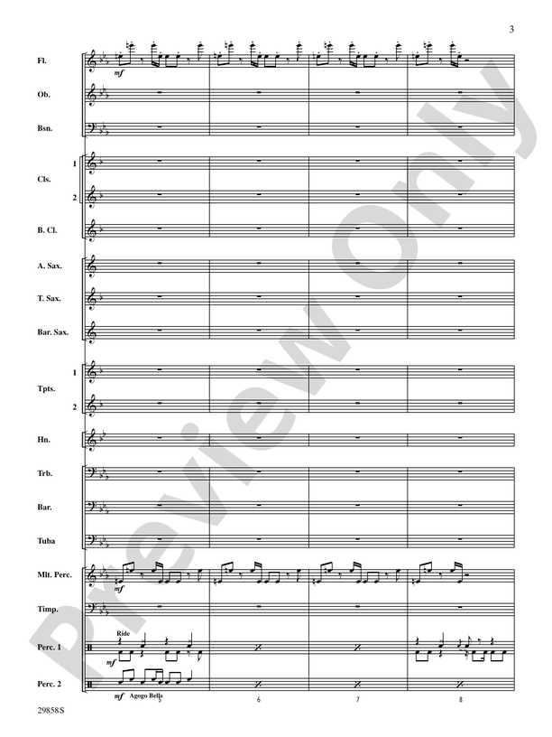 Clumsy (as recorded by Fergie on the album The Dutchess) - Concert Band Conductor Score & Parts (Digital Download)