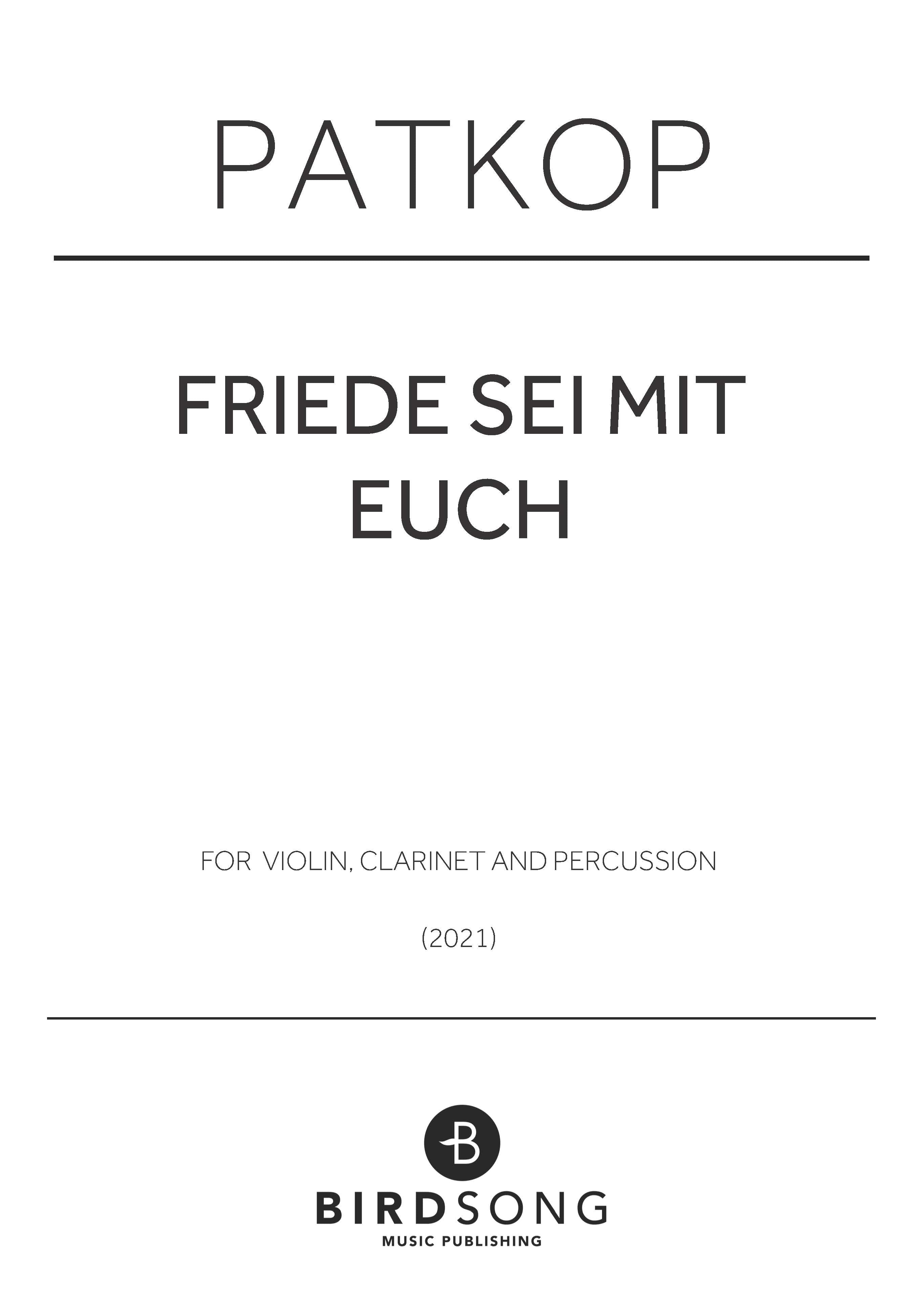 Friede sei mit Euch - Violin Trio (Digital Download)