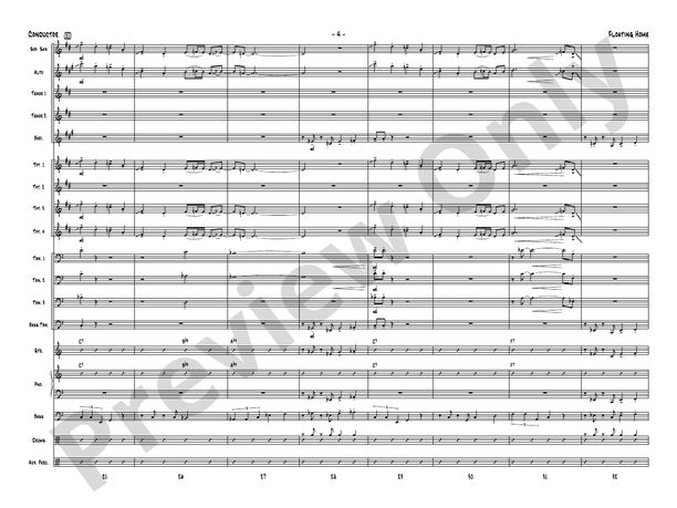Floating Home - Jazz Ensemble Conductor Score & Parts(Digital Download)