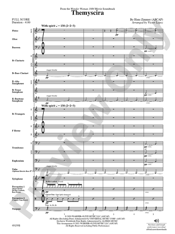 Themyscira - Concert Band Conductor Score & Parts (Digital Download)