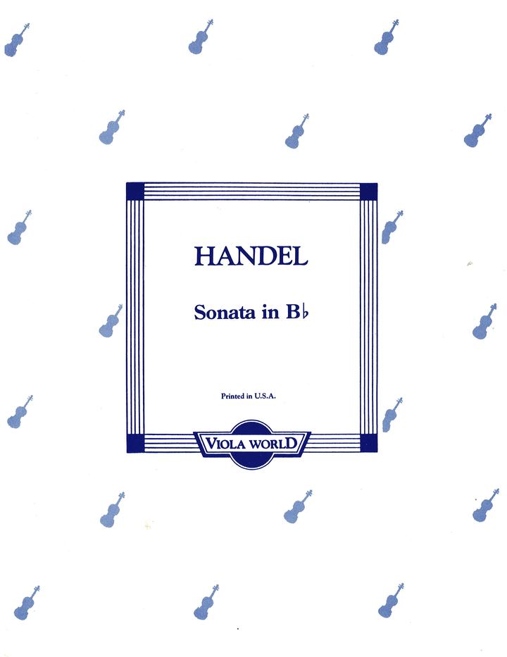 Handel - Sonata in BbMaj - Viola/Piano Accompaniment arranged by Arnold Viola World VWP000078