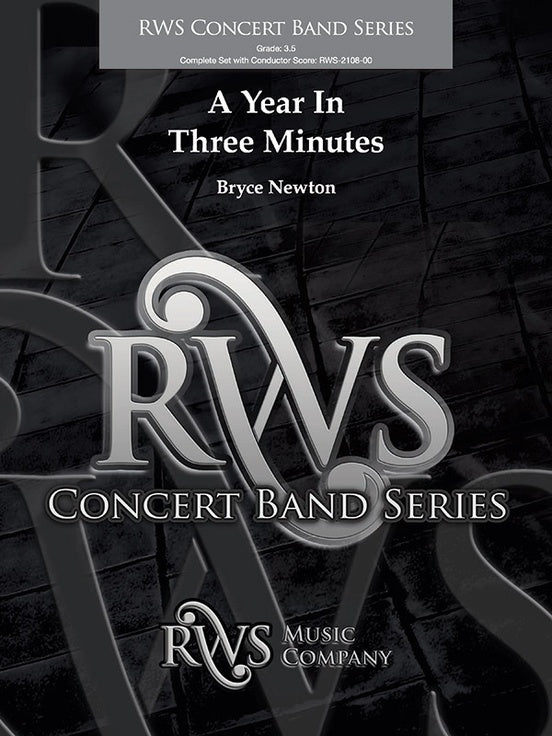 A Year in Three Minutes - Concert Band Conductor Score & Parts (Digital Download)