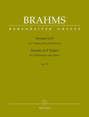 Sonata in F major Op. 99 - for Cello and Piano - Johannes Brahms - Cello Barenreiter