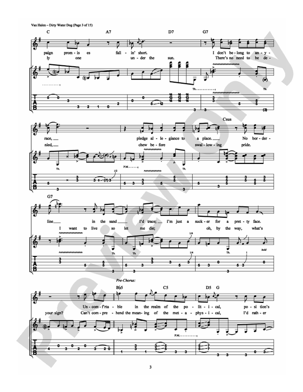 Dirty Water Dog - Guitar TAB (Digital Download)