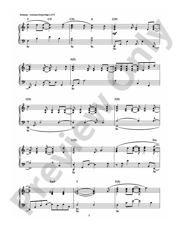 American Dream - DSM-PS-0006199 - Piano (Digital Download)