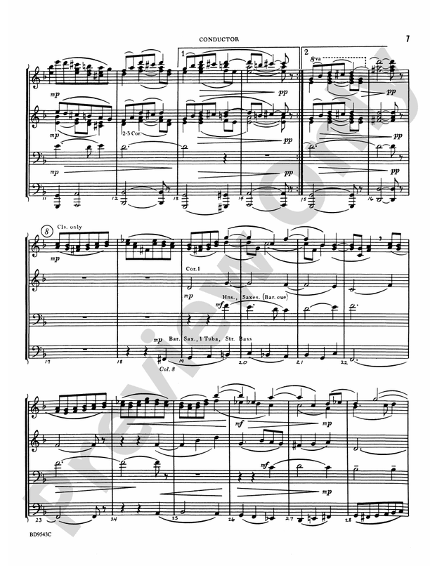 Three Chorale Preludes - Concert Band Conductor Score & Parts (Digital Download)