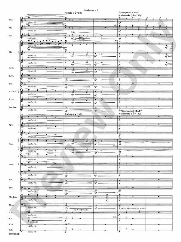 Leroy Anderson -- A Legacy in Sound - Concert Band Conductor Score & Parts (Digital Download)