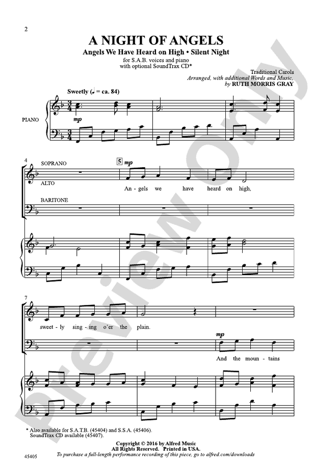 A Night of Angels - SAB Choral Octavo (Digital Download)