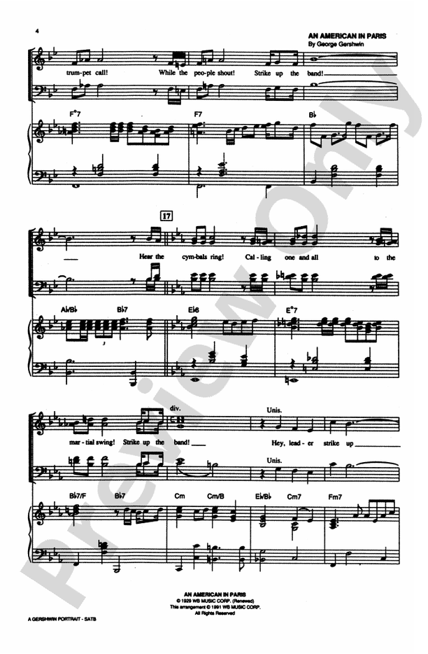 A Gershwin Portrait! The Music of George and Ira Gershwin - SATB Choral Octavo (Digital Download)