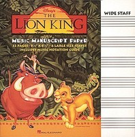 The Lion King Manuscript Paper - Hal Leonard