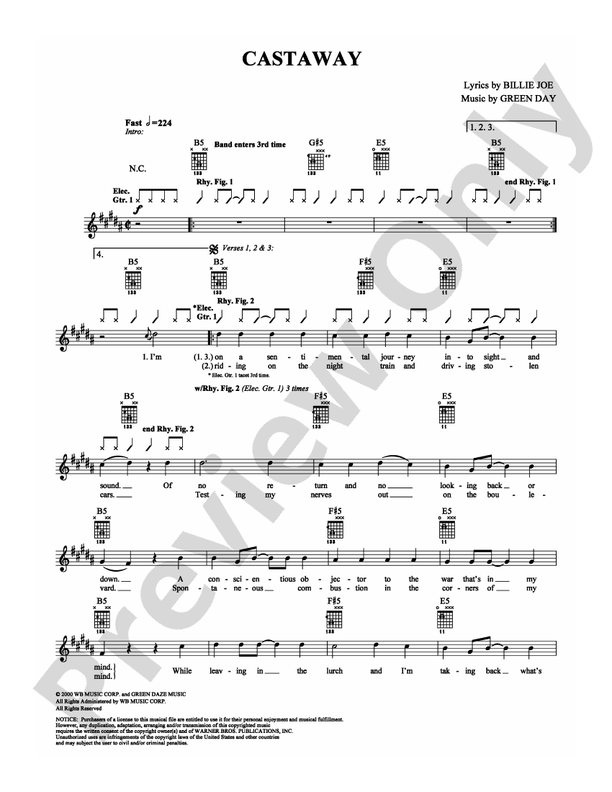 Castaway - Guitar TAB (Digital Download)