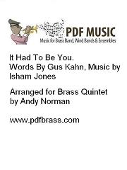 It Had To Be You - Brass Quintet (Digital Download)