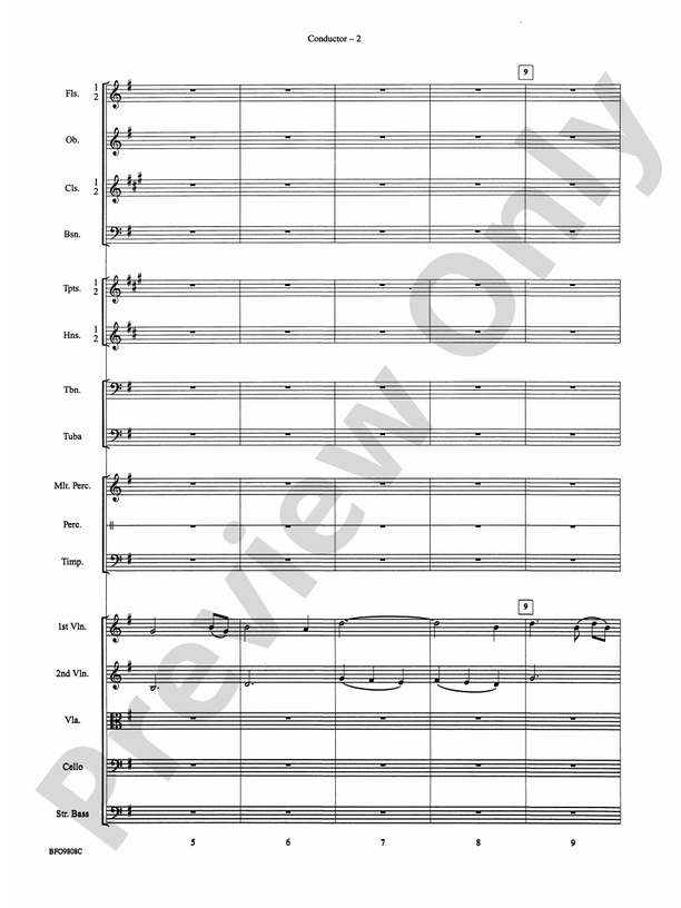 Amazing Grace – Full Orchestra Conductor Score & Parts (Digital Download)