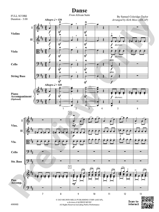 Danse - String Orchestra Conductor Score & Parts (Digital Download)