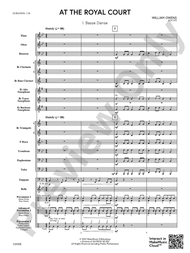 At the Royal Court - Concert Band Conductor Score & Parts(Digital Download)