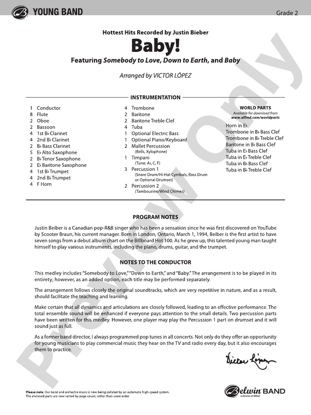 Baby! - Concert Band Conductor Score & Parts (Digital Download)