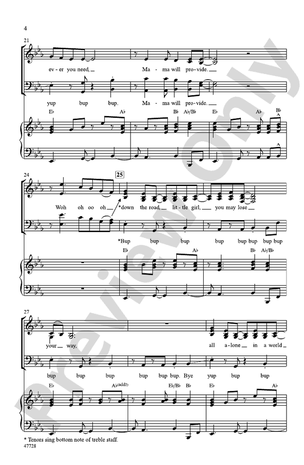 Mama Will Provide – SATB Choral Octavo (Digital Download)