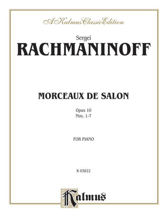 Rachmaninoff - Piano Pieces, Op. 10 - Piano Solo (Digital Download)