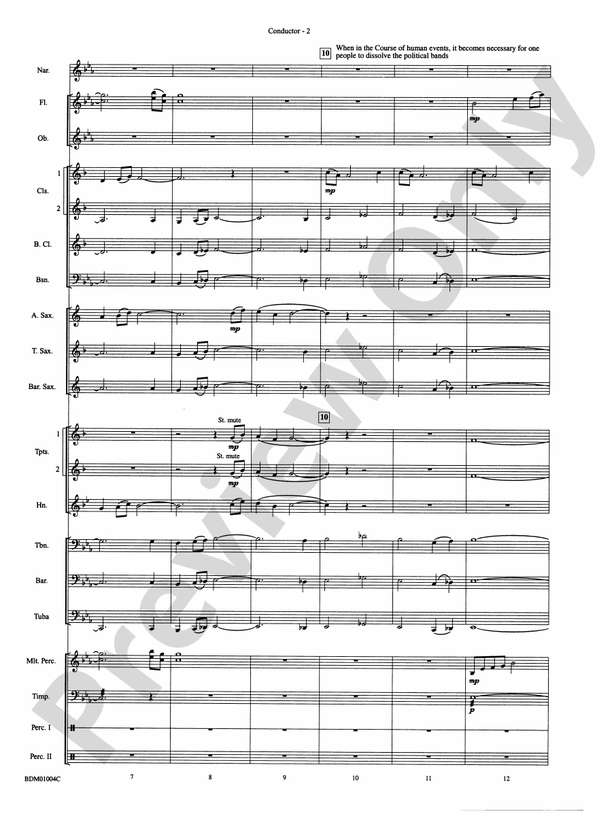A Jefferson Portrait - Concert Band Conductor Score & Parts (Digital Download)