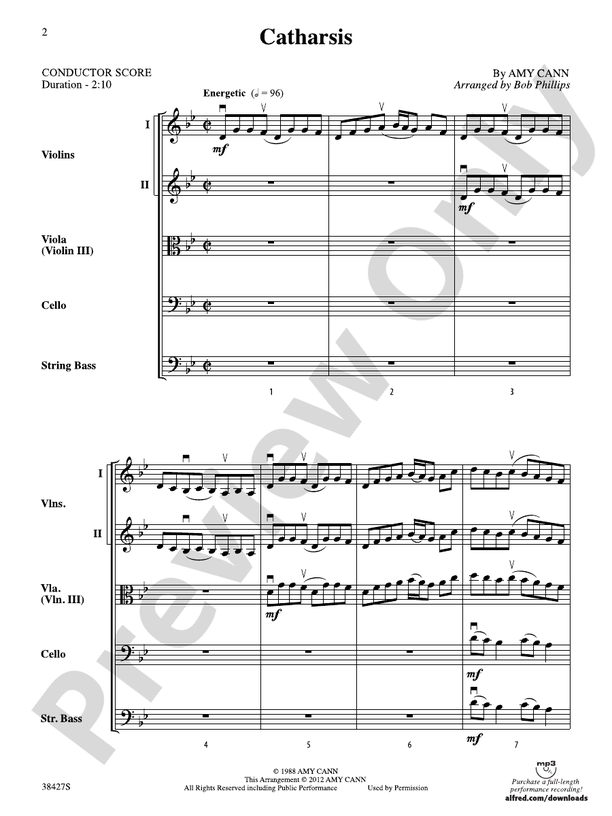 Catharsis – String Orchestra Conductor Score & Parts (Digital Download)