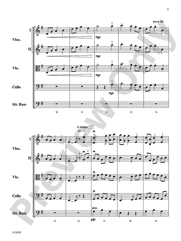 Country Song – String Orchestra Conductor Score & Parts (Digital Download)