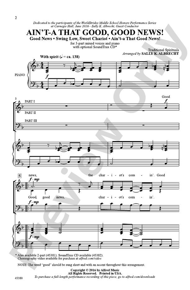 Ain't-a That Good, Good News! - 3-Part Mixed Choral Octavo (Digital Download)