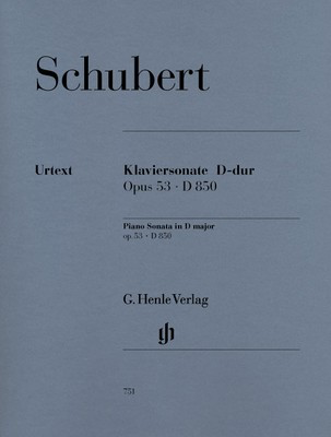 Piano Sonata D major Op. 53 D 850 - Franz Schubert - Piano G. Henle Verlag Piano Solo