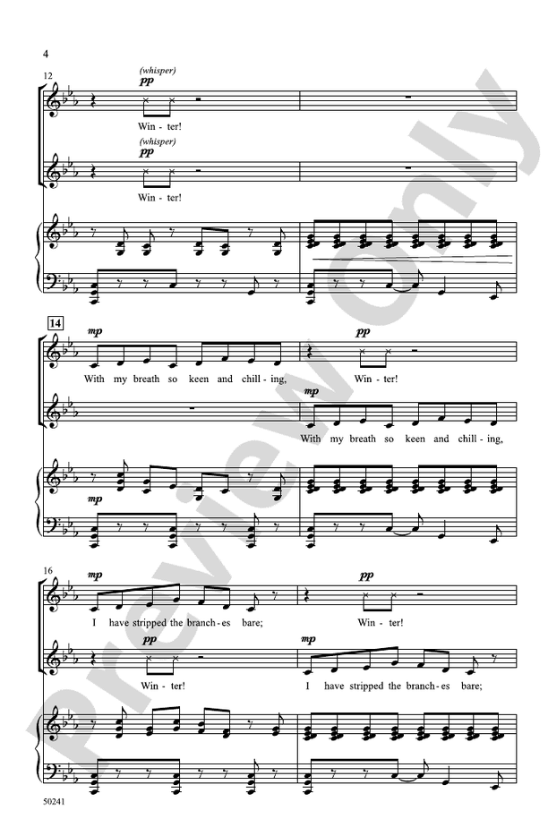 Winter - SSA Choral Octavo (Digital Download)