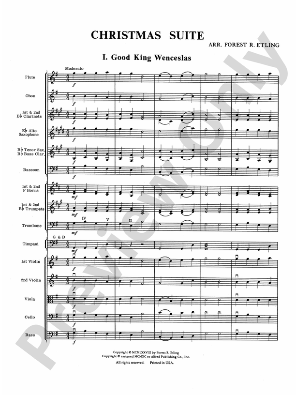 Christmas Suite – Full Orchestra Conductor Score & Parts (Digital Download)